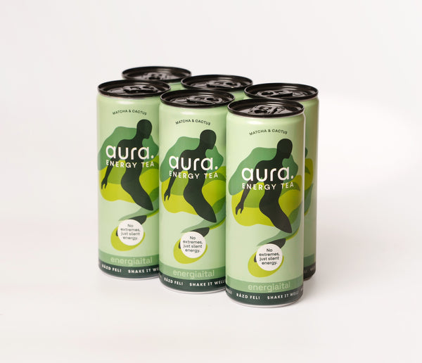 AURA Energy Tea - Matcha & Cactus - 6 x 250 ml